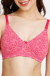Rosaline Everyday Double Layered Non Wired 3/4th Coverage T-Shirt Bra - Pink Passion Pt — thumbnail 4